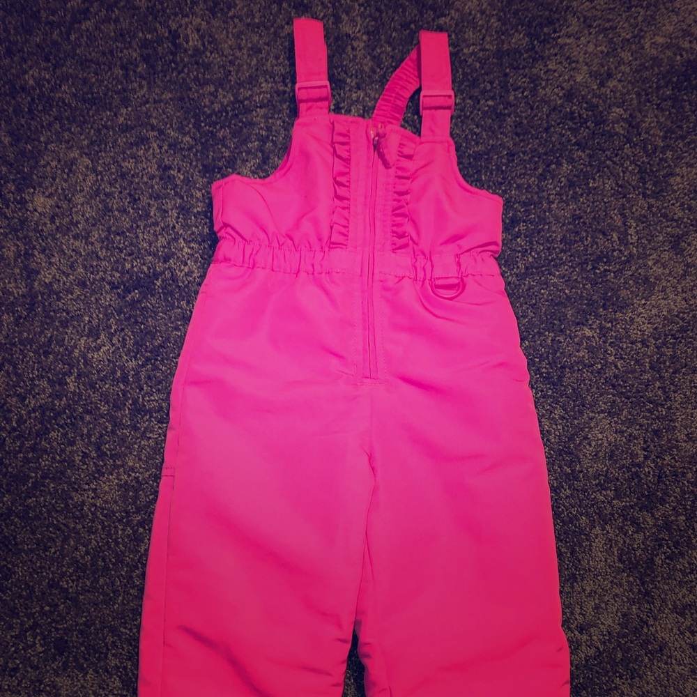 Pink snow pants